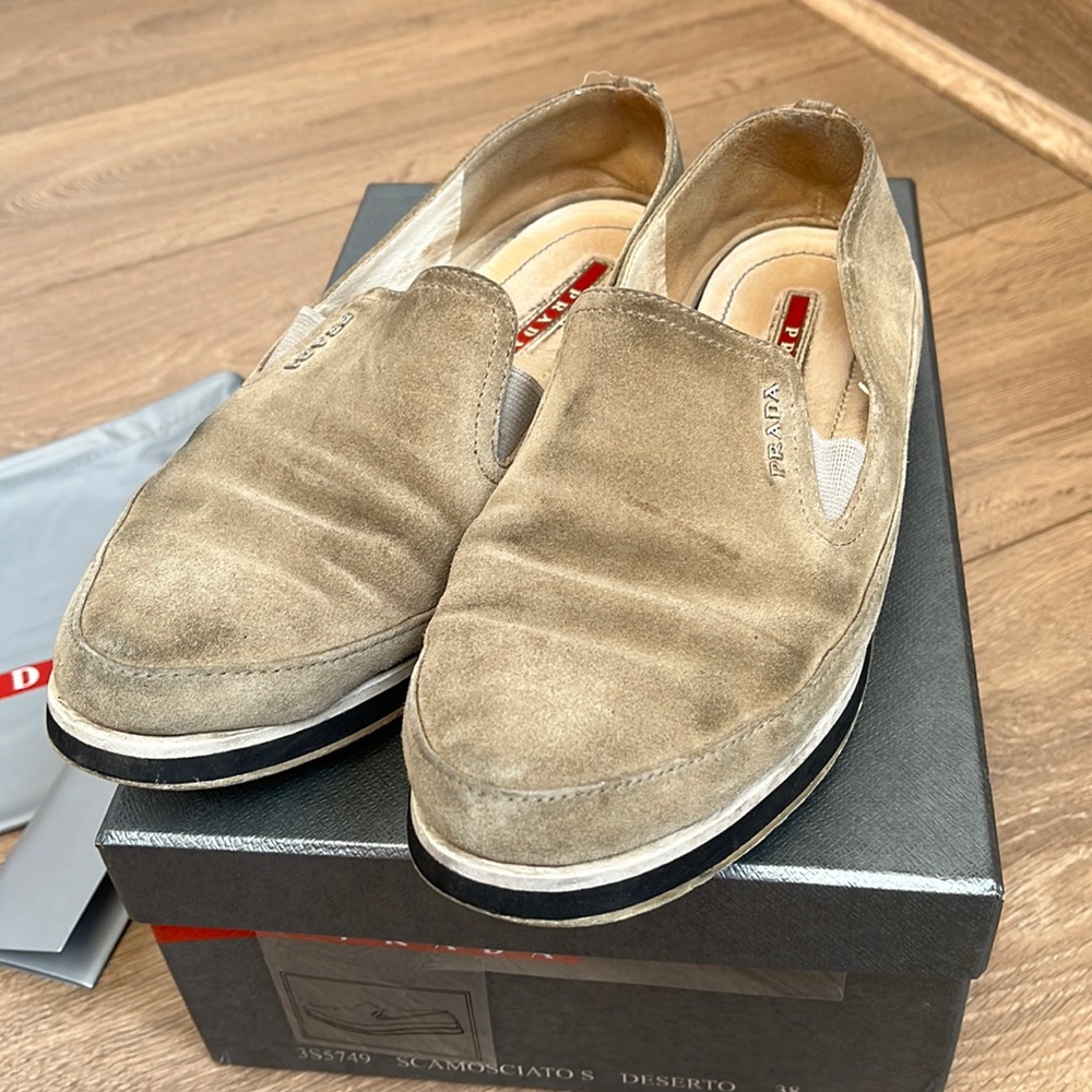 Authentic Prada slip ons 38